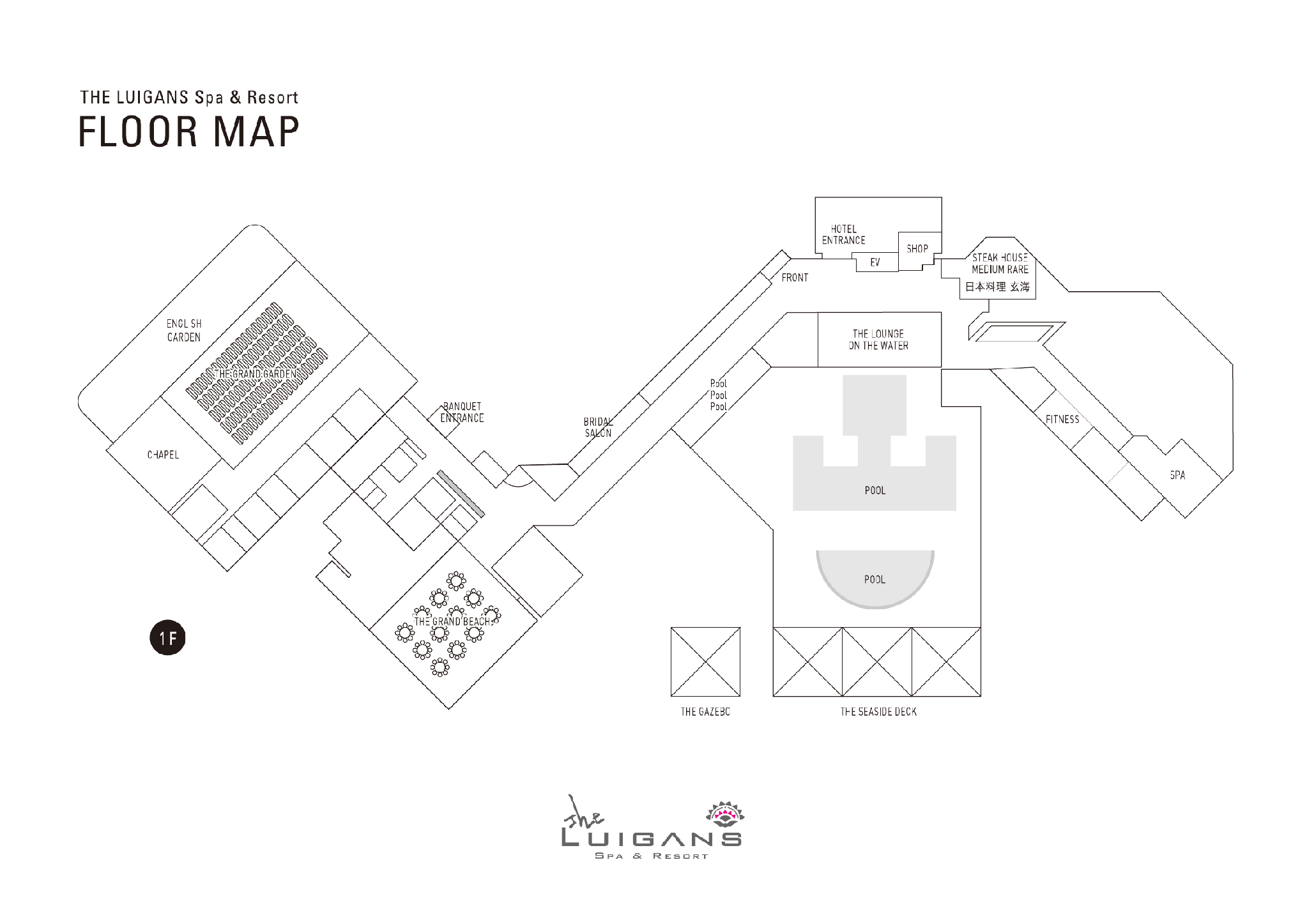 First-floor plan of THE LUIGANS Spa & Resort
